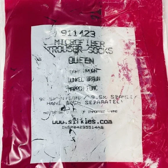 Silkies 2 Pack Trouser Socks Dark Brown Microfiber NEW Queen Size 911423 - Picture 3 of 6